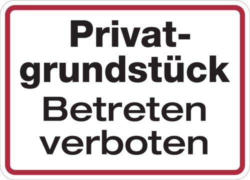 Schild privatgrundstück - schild,