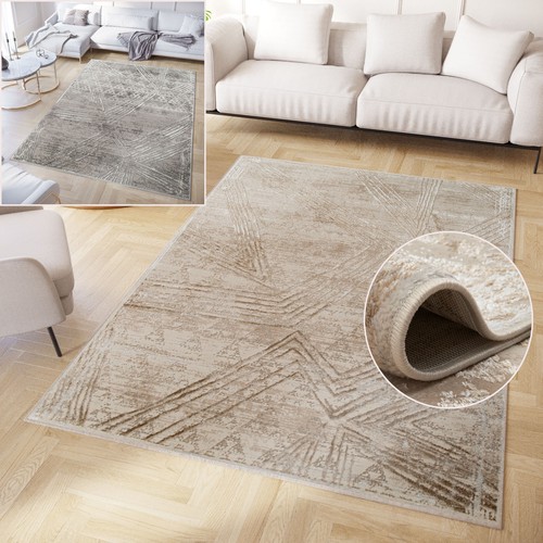 Teppich kurzflor braun grau - teppich,