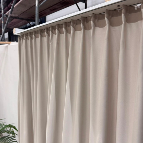 Gardine beige satin - beige, 180x250